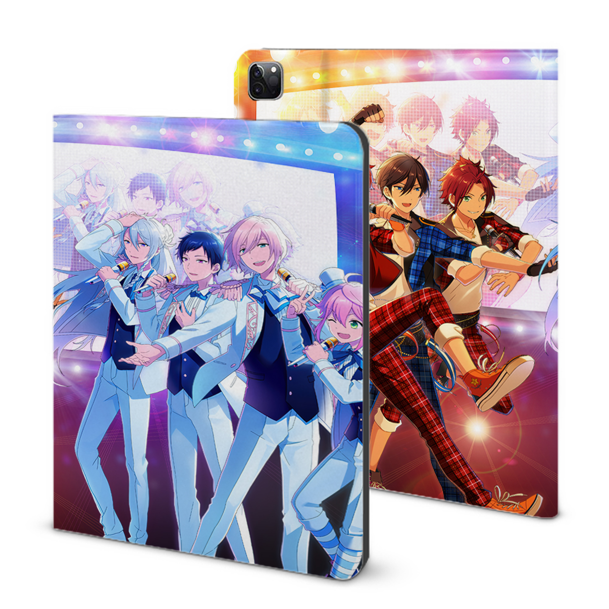 （画像用） あんさんぶるスターズ! Ensemble Stars IPad ケース ブック型 PUレザー TPU 耐衝撃 軽量 薄型 ペン収納なし 全面保護 IPad 各モデル対応